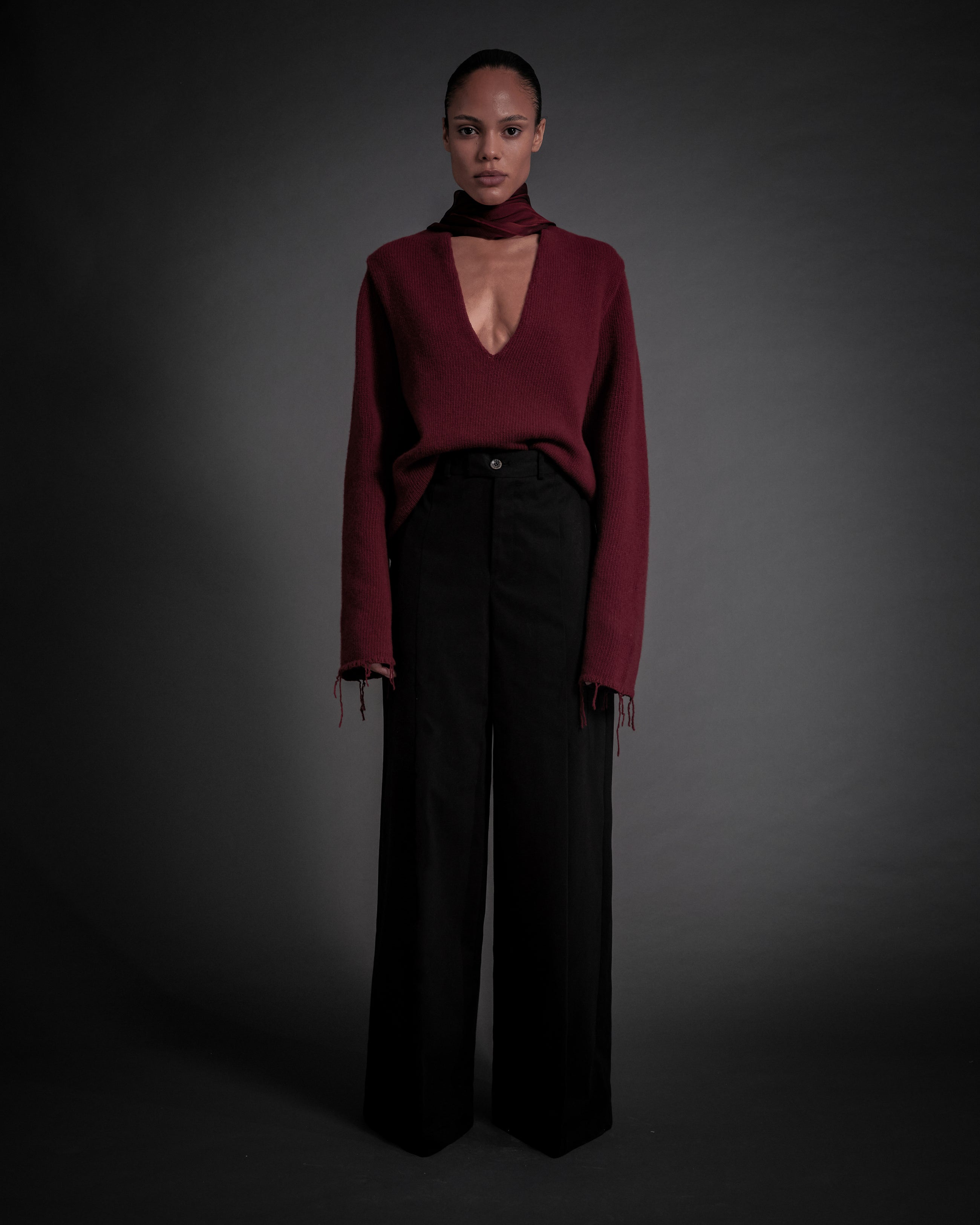 Pleated Wide Trouser