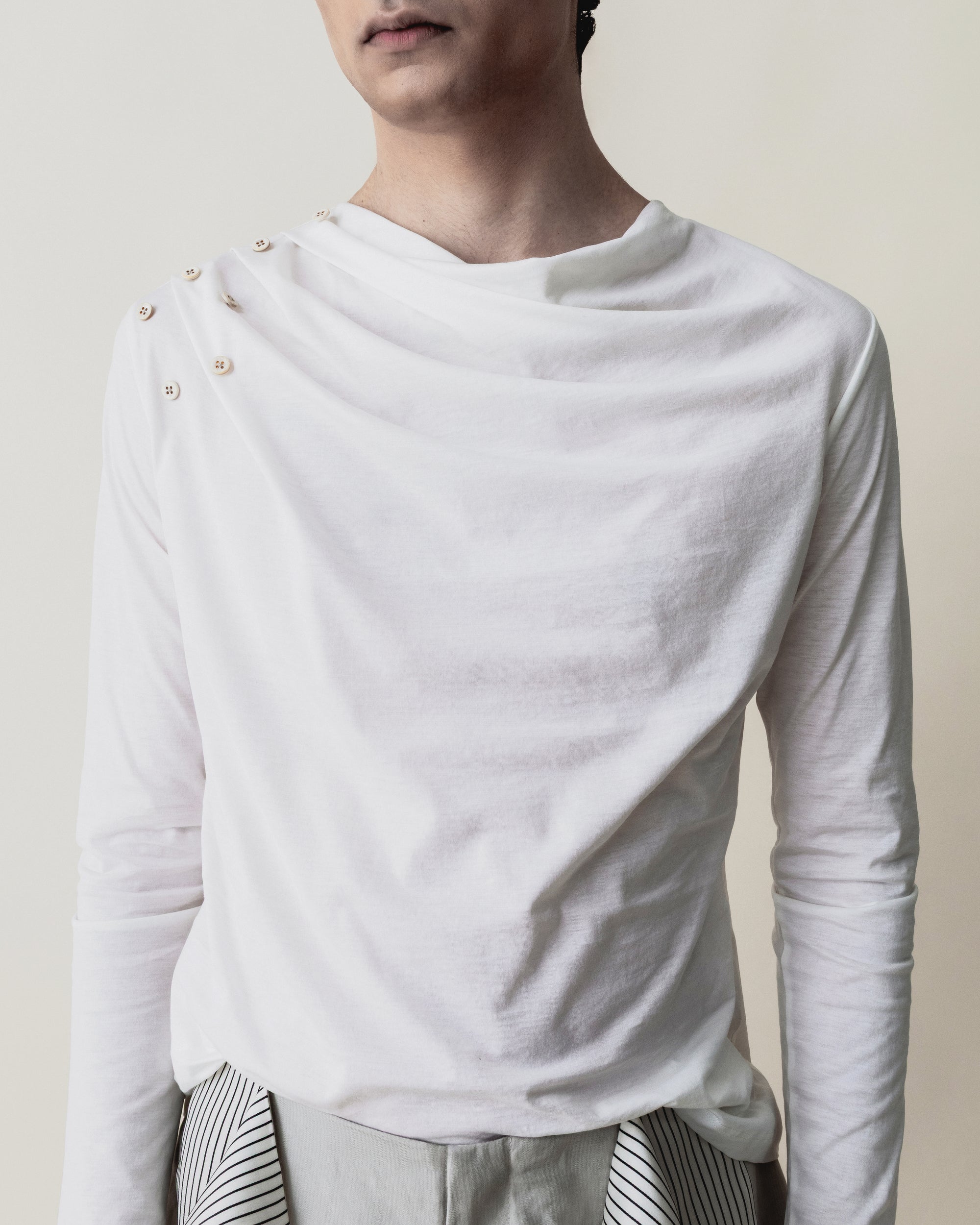 Draped Long Sleeve Top
