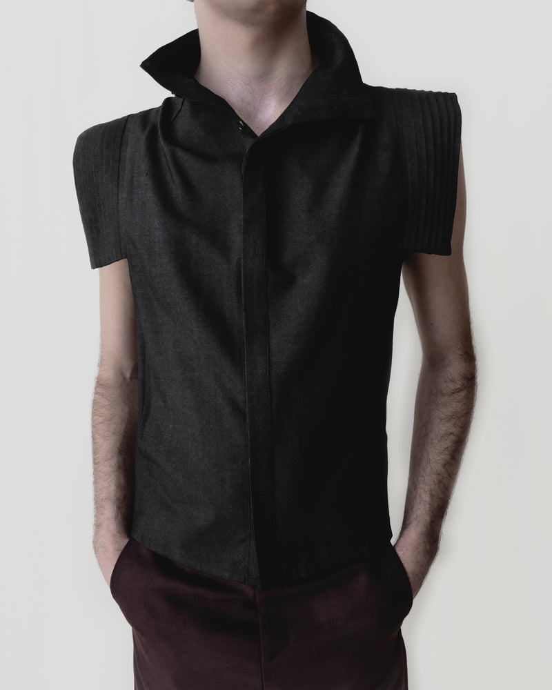 Pintuck Shoulder Top