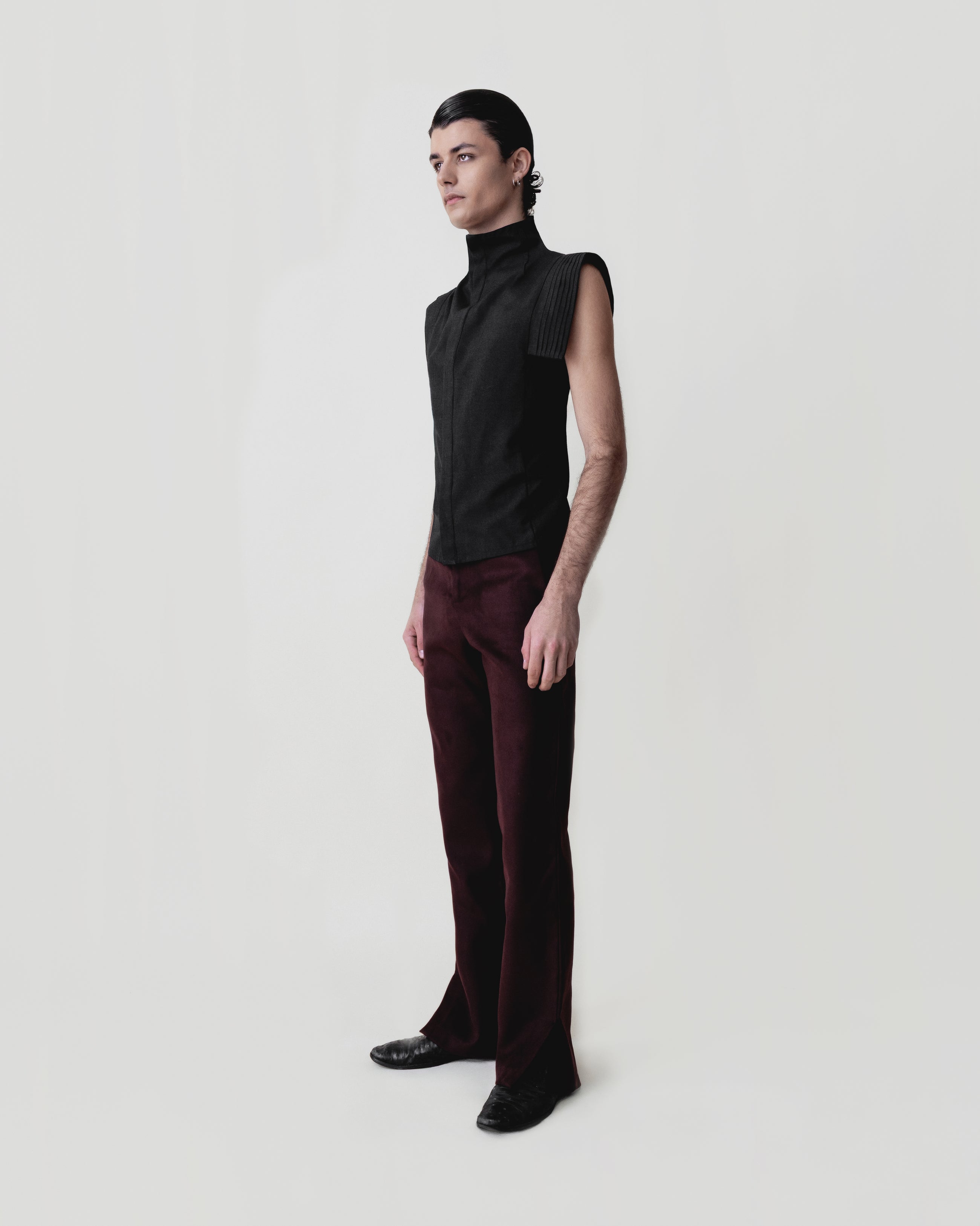 Pintuck Shoulder Top