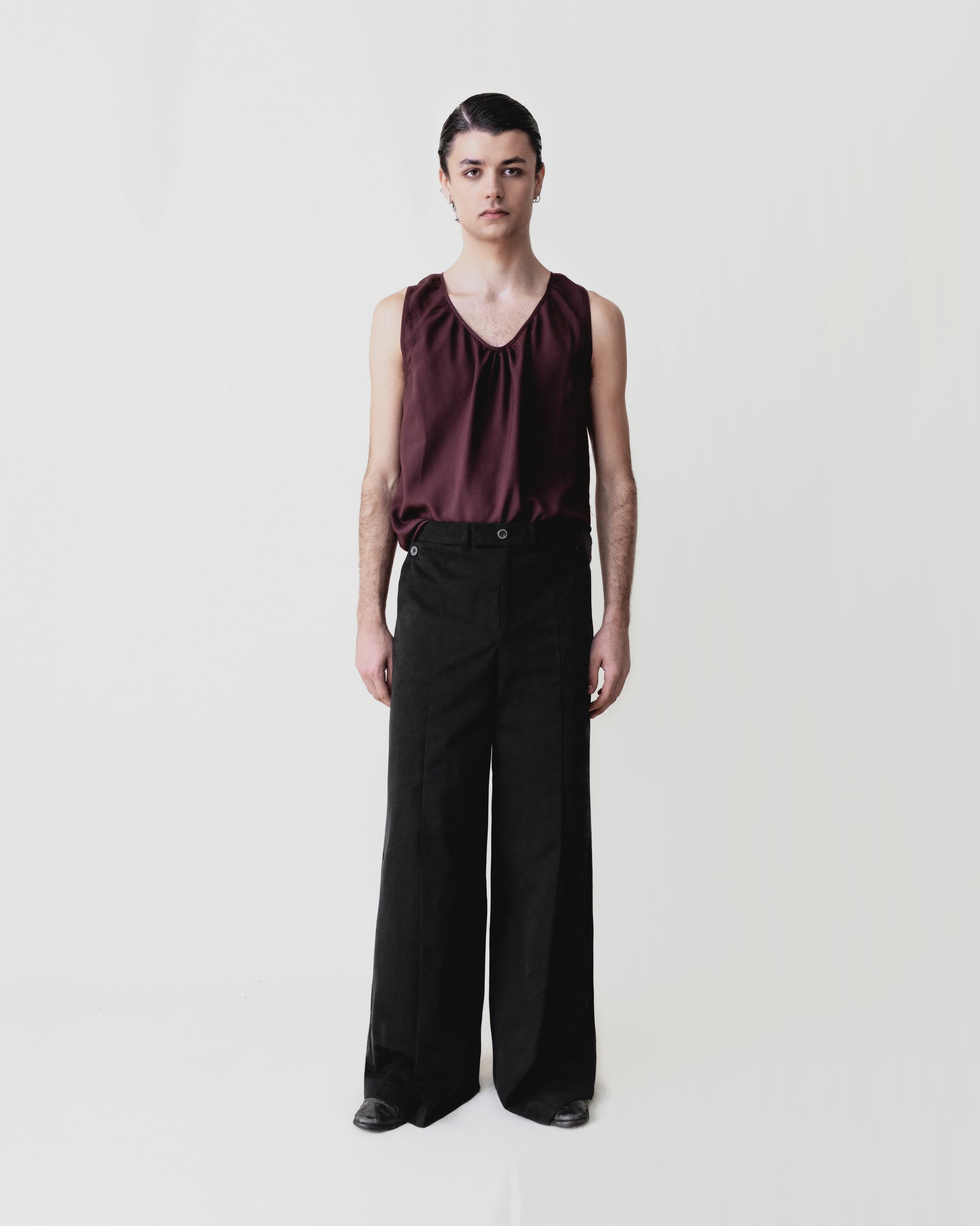 Pleated Wide Trouser