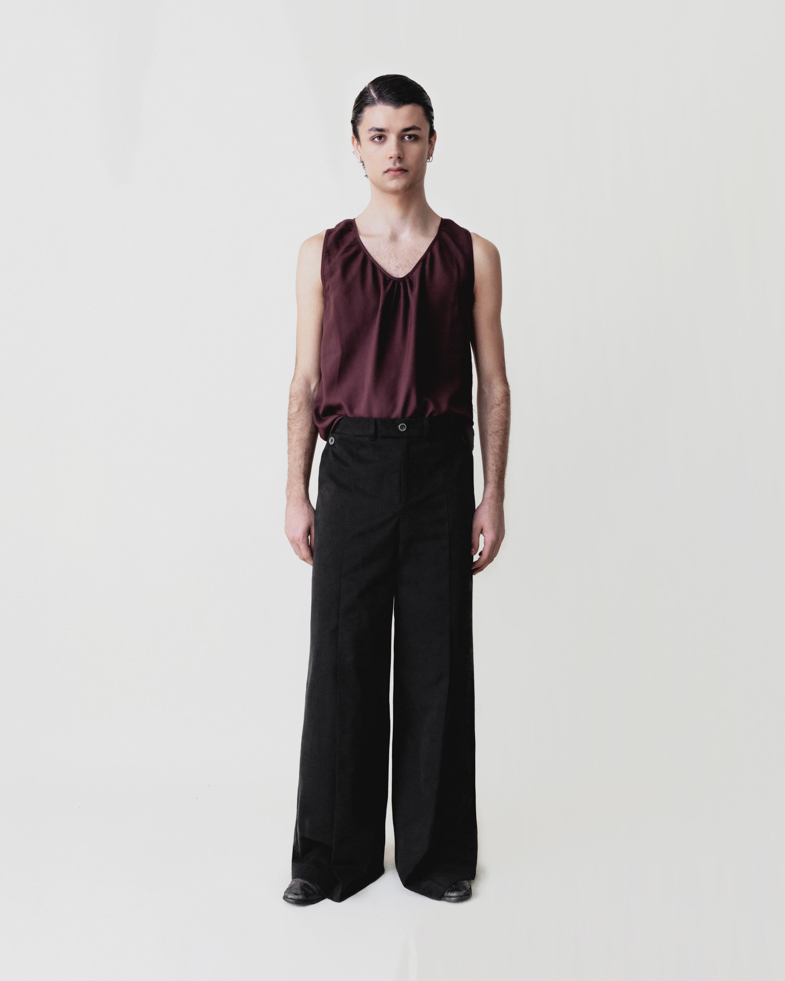 Pleated Wide Trouser