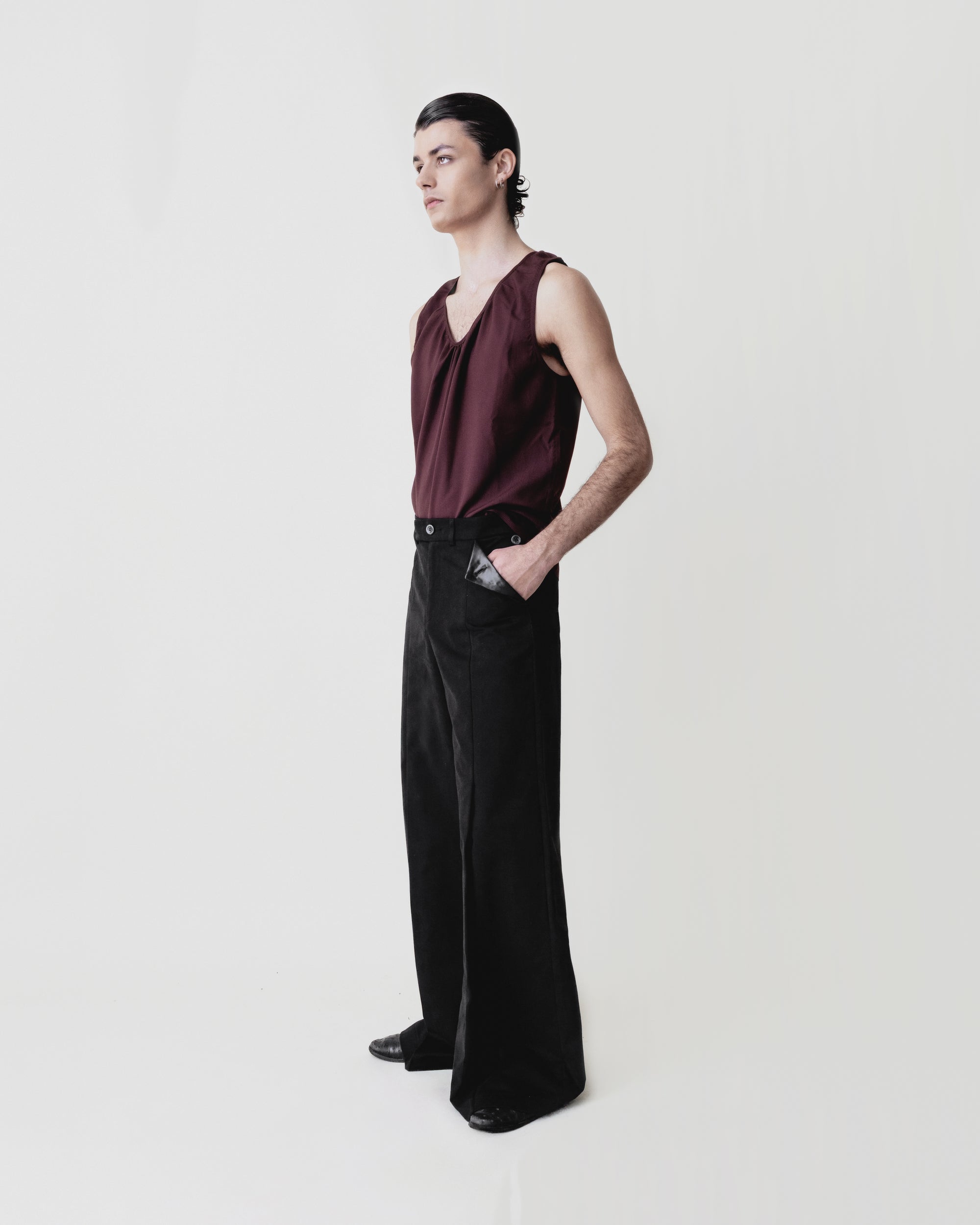 Pleated Wide Trouser