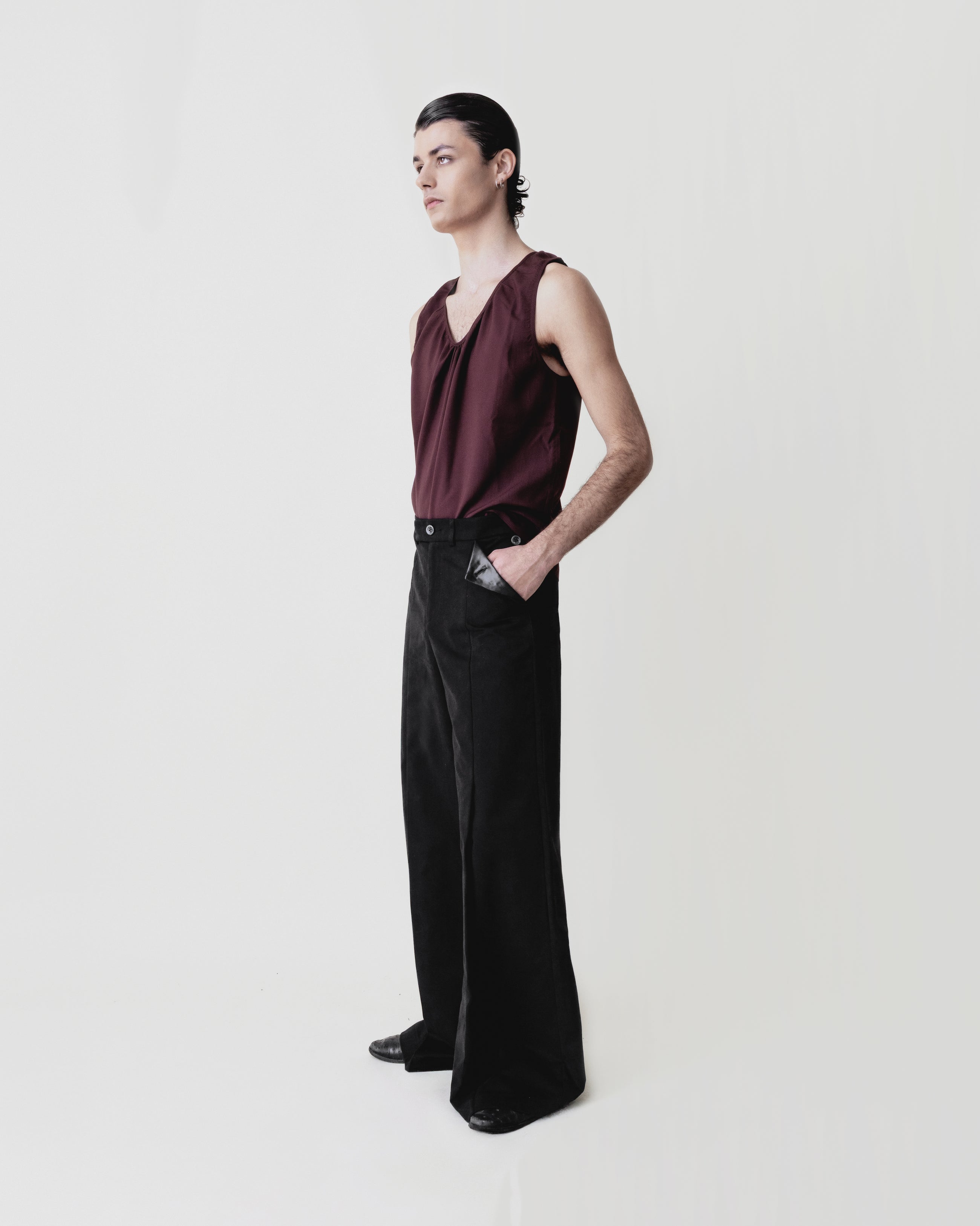 Pleated Wide Trouser