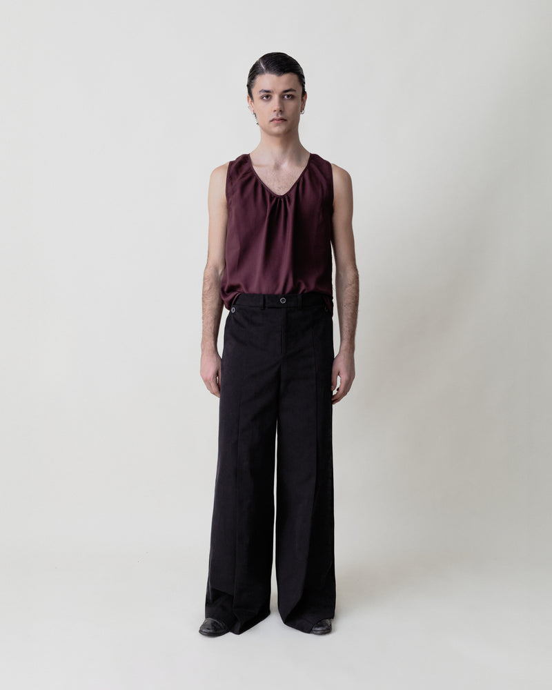 Pleated Wide Trouser