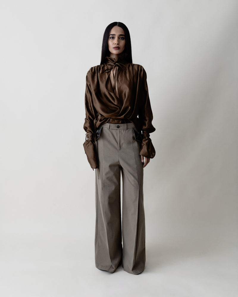 Pleated Wide Trouser