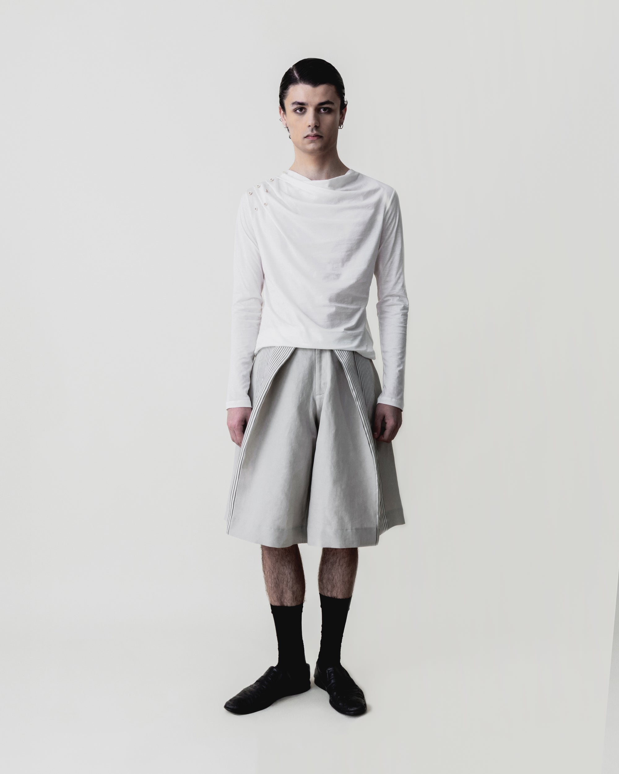 Draped Long Sleeve Top