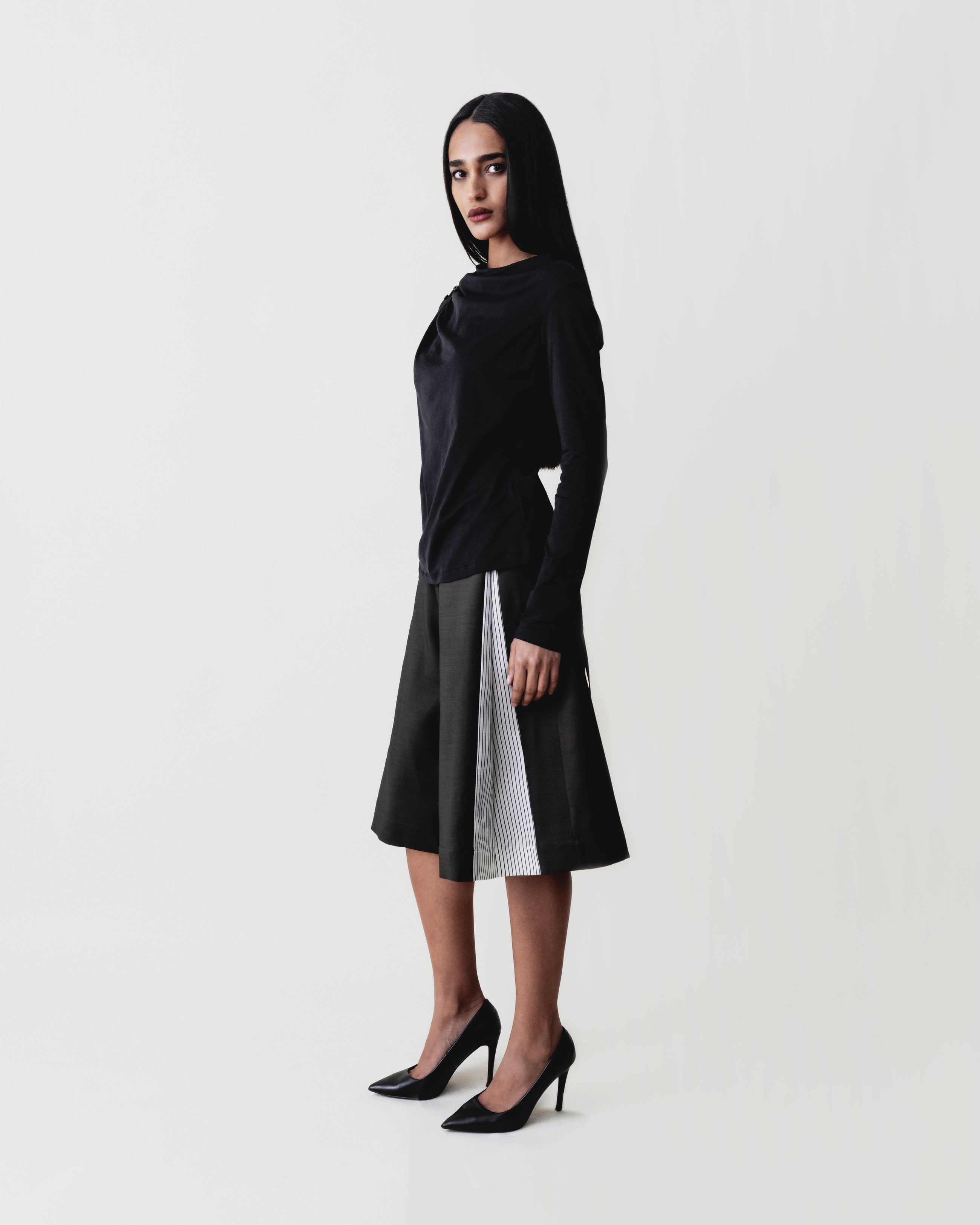 Draped Long Sleeve Top