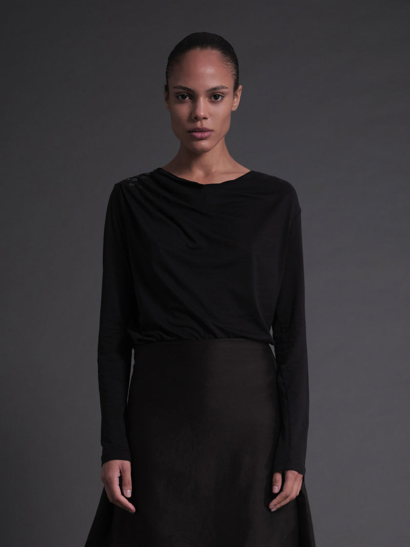 Draped Longsleeve Top