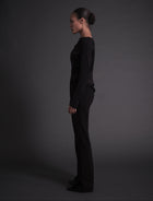 Draped Longsleeve Top Black