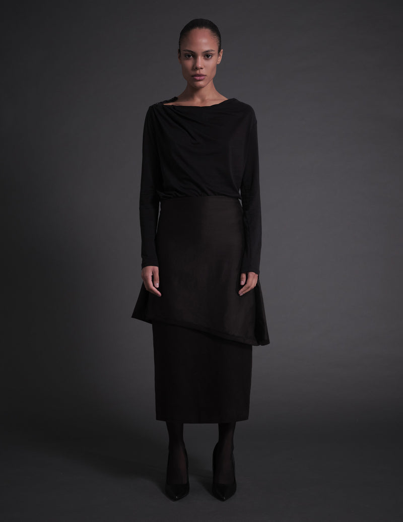 Peeled Dress Skirt Ash