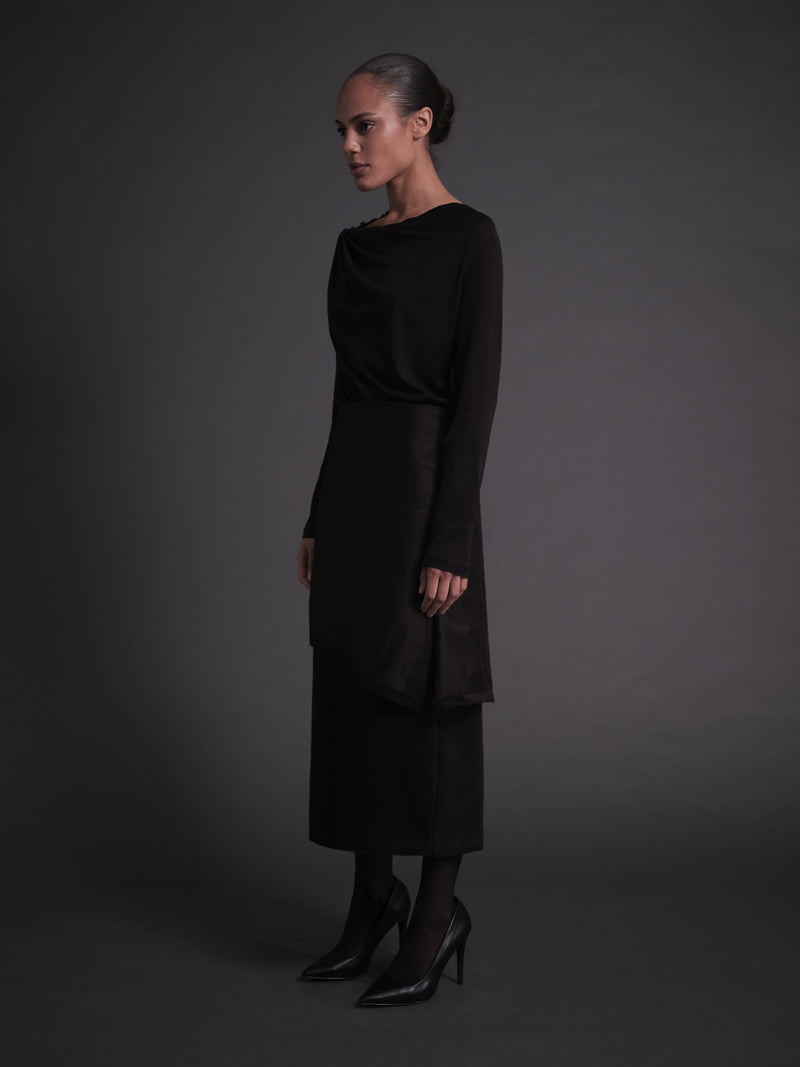 Peeled Dress Skirt Ash