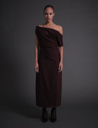 Peeled Dress Skirt Wine