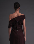 Peeled Dress Skirt Wine