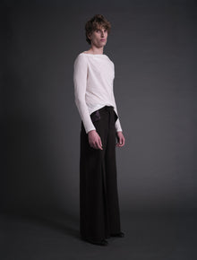 Pleated Wide Trouser Ash