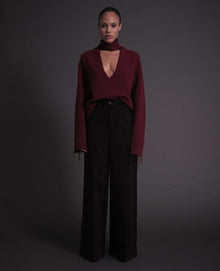 Pleated Wide Trouser Black