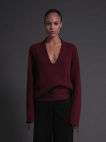 V-Neck Sweater Red